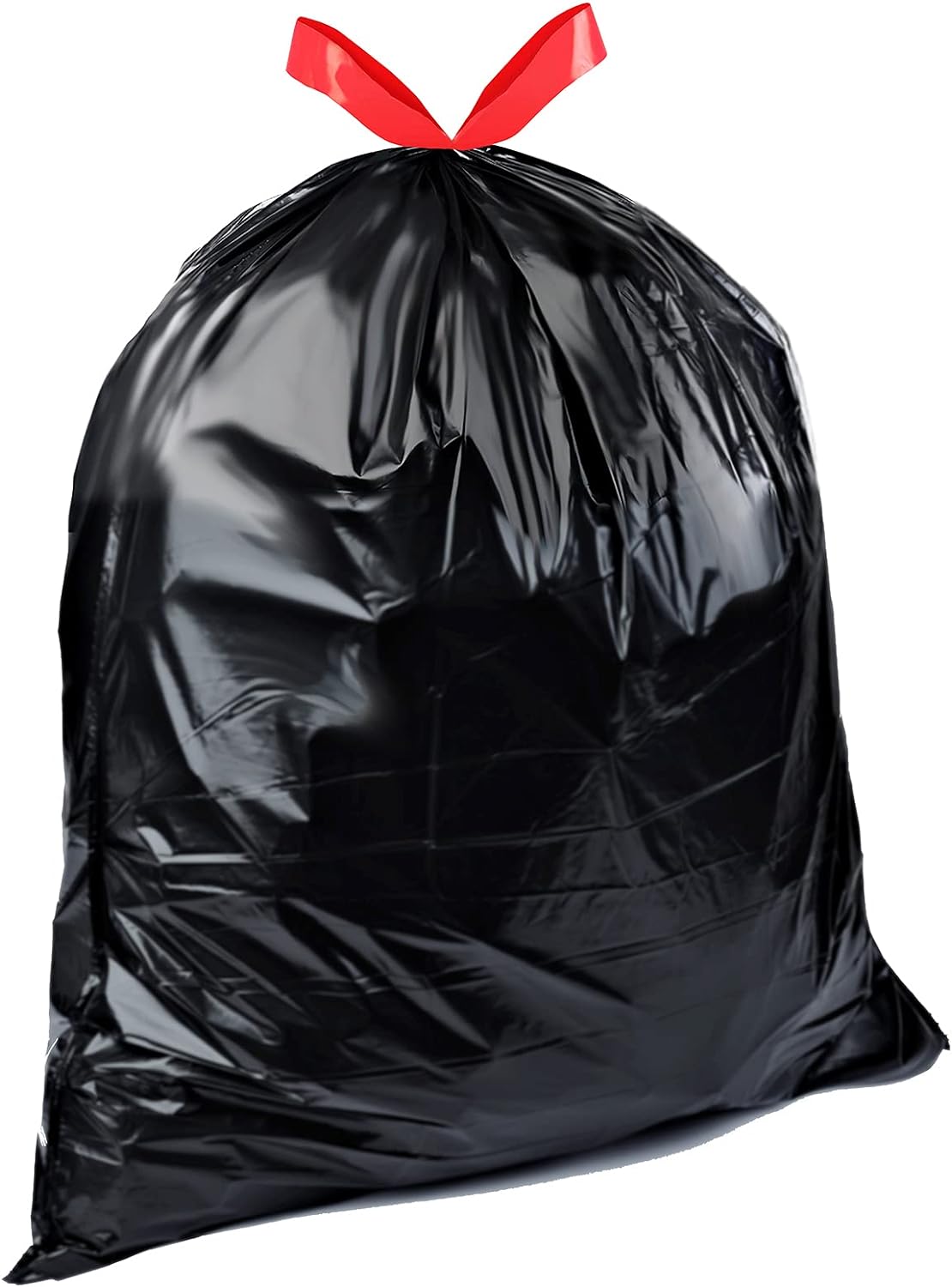 Amazon Basics Lawn & Leaf Drawstring Trash Bags, 39 Gallon, 40 Count, Black, Unscented