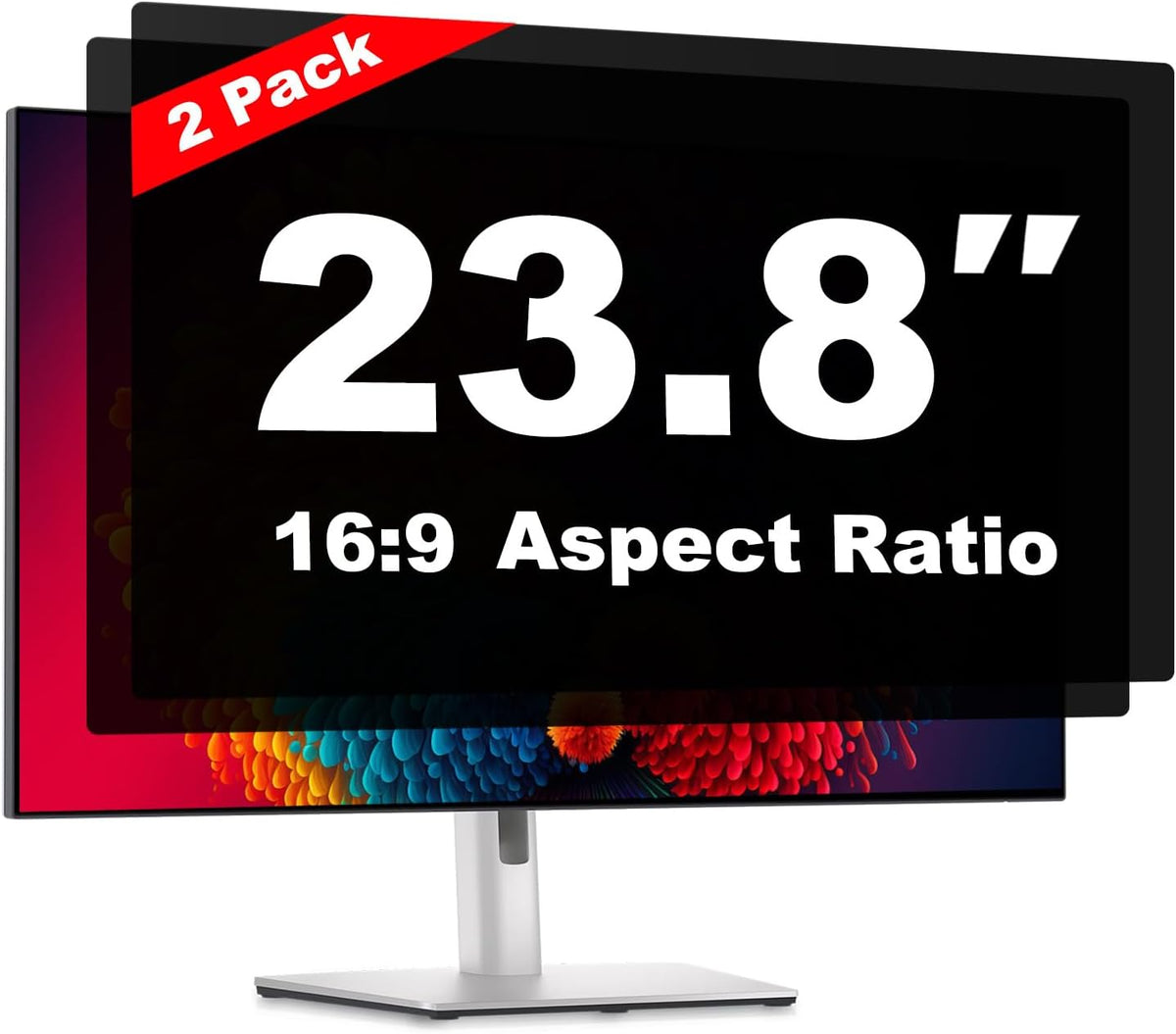 23.8 Inch Computer Privacy Screen Shield 2 Pack for 16:9 Widescreen Desktop