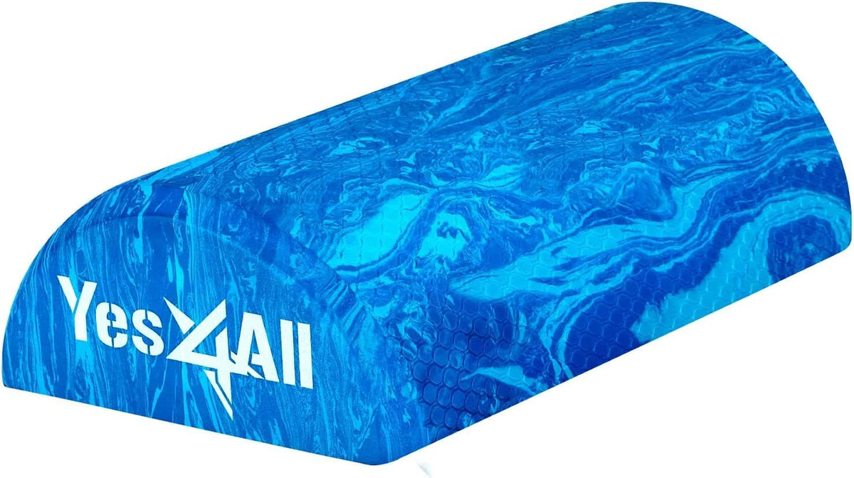 Yes4All EVA Firm Foam Roller for Stretching, Half Yoga Back Roller for Muscle Massage for Pilates, Yoga, Balance & Core Exercises - 12/36 inches