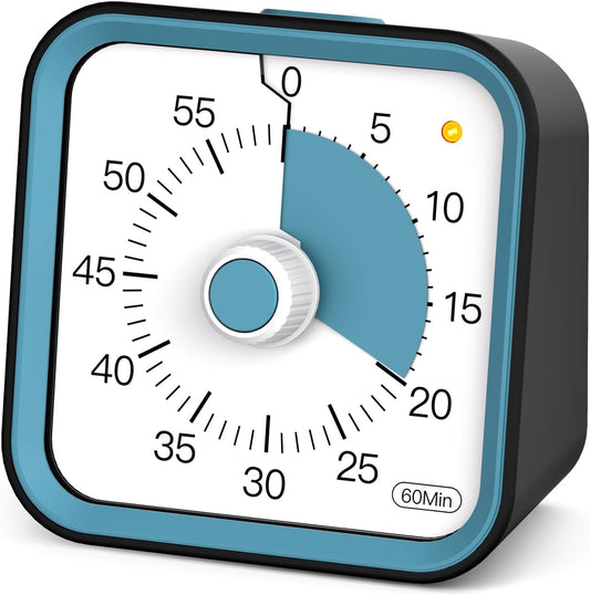 Visual Timer for Kids, Countdown Timer with Pause Function, Black