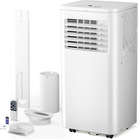 Antarctic Star 10000 BTU Portable Air Conditioner, 4-in-1 AC Unit with Cooling, Dehumidifier & Fan Modes, Sleep Mode, 24H Timer & Remote Control, Moving Wheels & Window Installation Kit