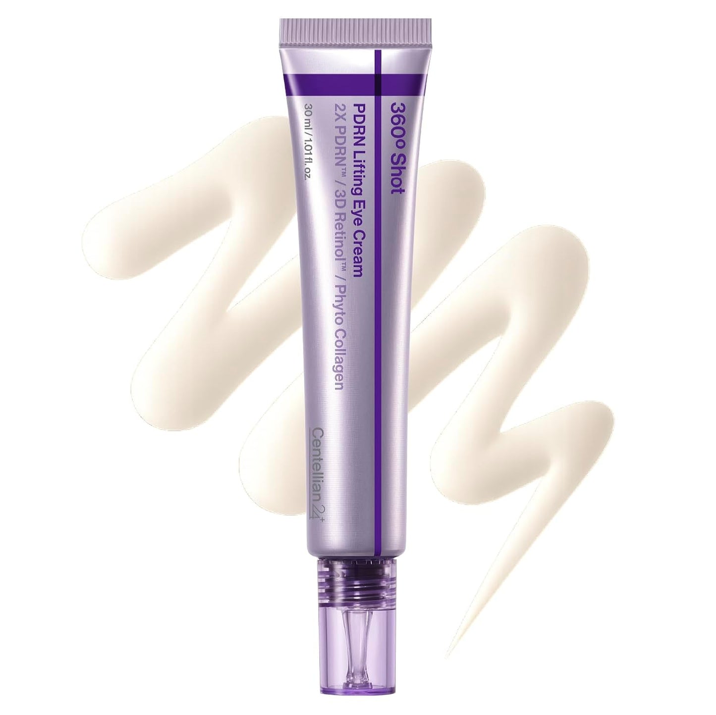 CENTELLIAN 24 360º Shot PDRN Eye Cream - Anti-Aging Retinol Eye Cream for Hooded Eyes, Firming & Wrinkle Smoothing, Hydrating Care for Dark Circles, Under-Eye Bags & Crow's Feet, 1.01 fl oz
