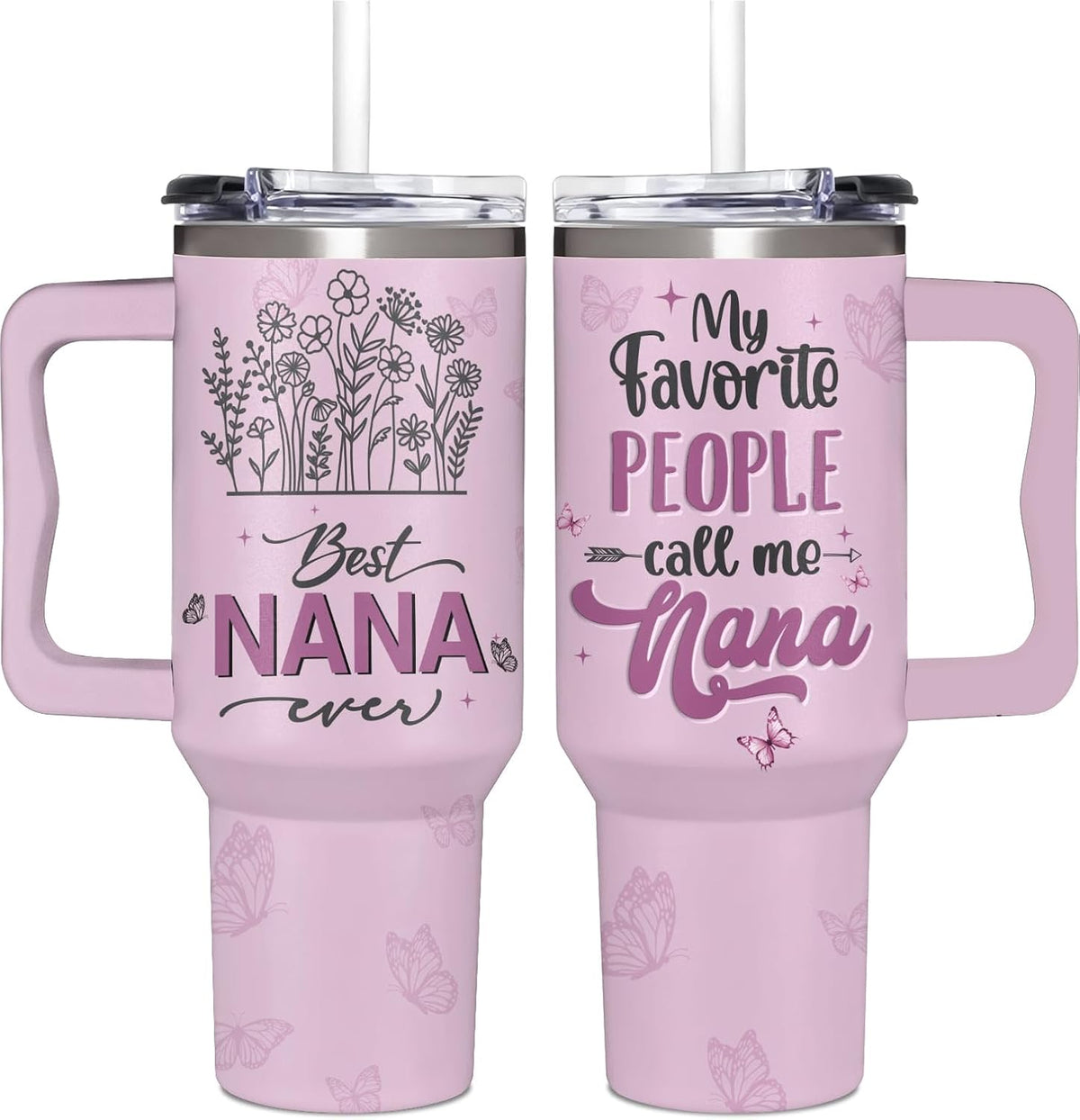 Bonus Mom Gifts - Stepmom Gift - Gifts For Step Mother - Bonus Mom Mothers Day, Christmas, Birthday Gift Ideas - Bonus Mother Cup Tumbler 40 Oz with Handle