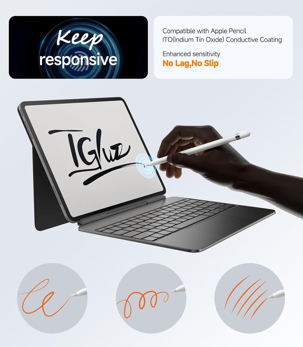 iGluz 2 Pack Screen Protector for iPad Air 13-in M4/M3/M2 2026/2025/2024 9H+ Tempered Glass Screen Protector with Easy-Install Box,Bubble Free,[12FT Military Grade Shatterproof] HD Clarity