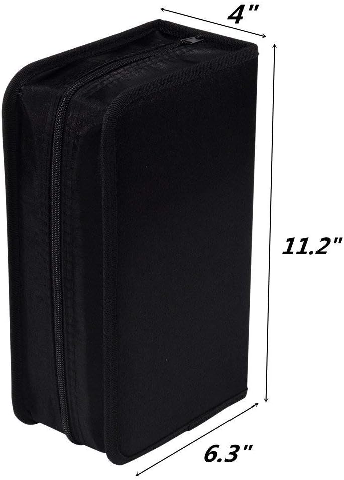 Capacity CD/DVD case Wallet, Storage,Holder,Booklet (128 Black)