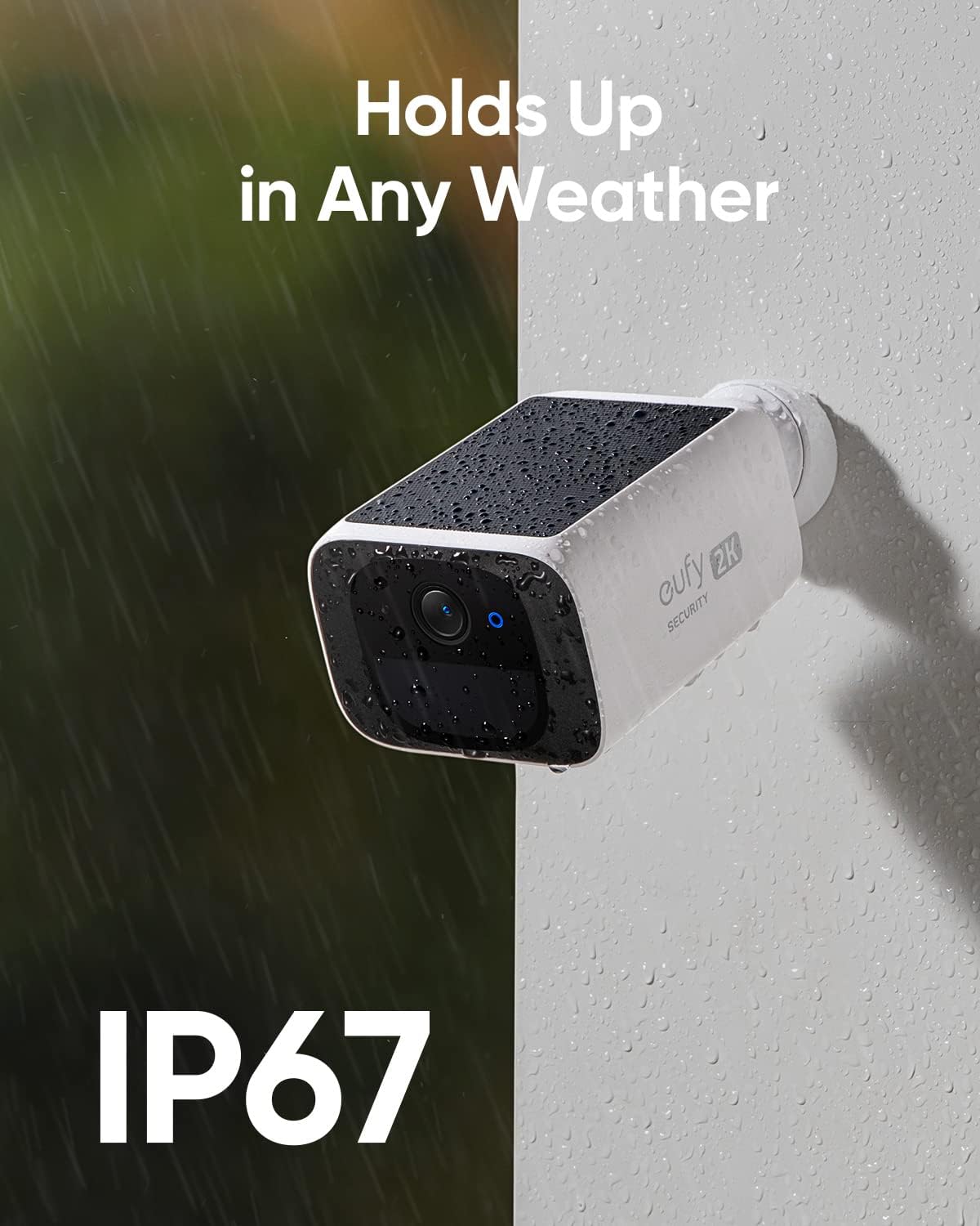 eufy Security SoloCam S220, Solar Security Camera, Wireless Security Camera Outdoor, 2K Resolution, Continuous Power, Built-in 8GB, No Subscription, HomeBase 3 Compatible, for Outdoor Surveillance