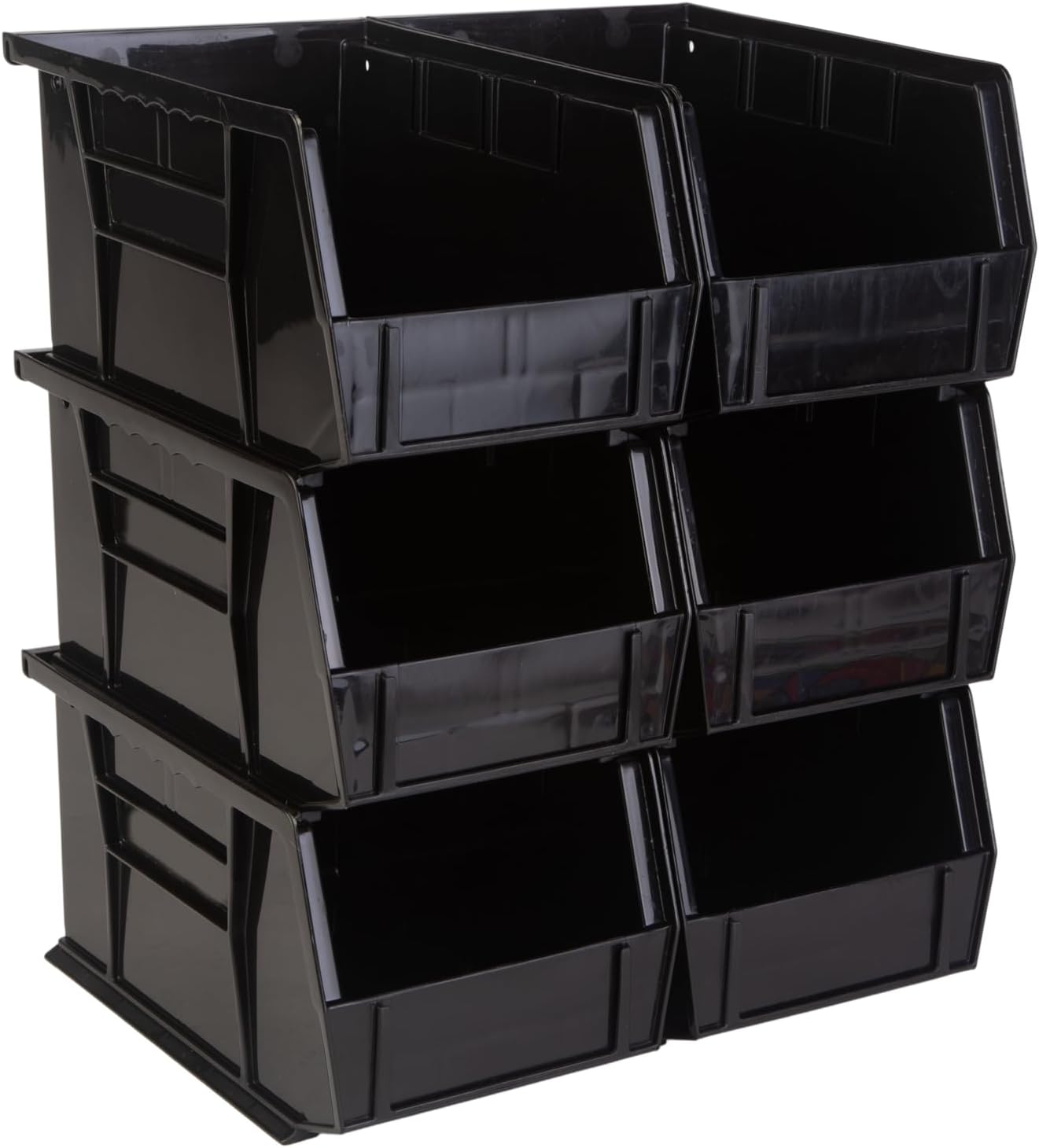 HE HUDSON EXCHANGE 9.5" x 6" x 5" (6 Pack) Plastic Stackable Storage Bin, Red
