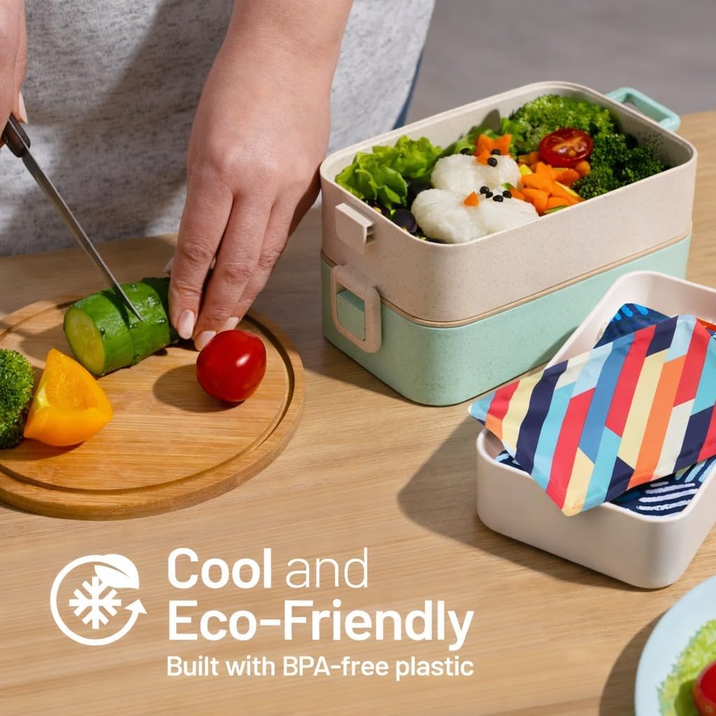 Everlasting Ice Reusable Ice Packs for Lunch Boxes & Coolers (4 Pack) Flexible, Long-Lasting, BPA Free, Versatile Lunch Box Ice Packs for Insulated Bags, Picnic, Travel, and More