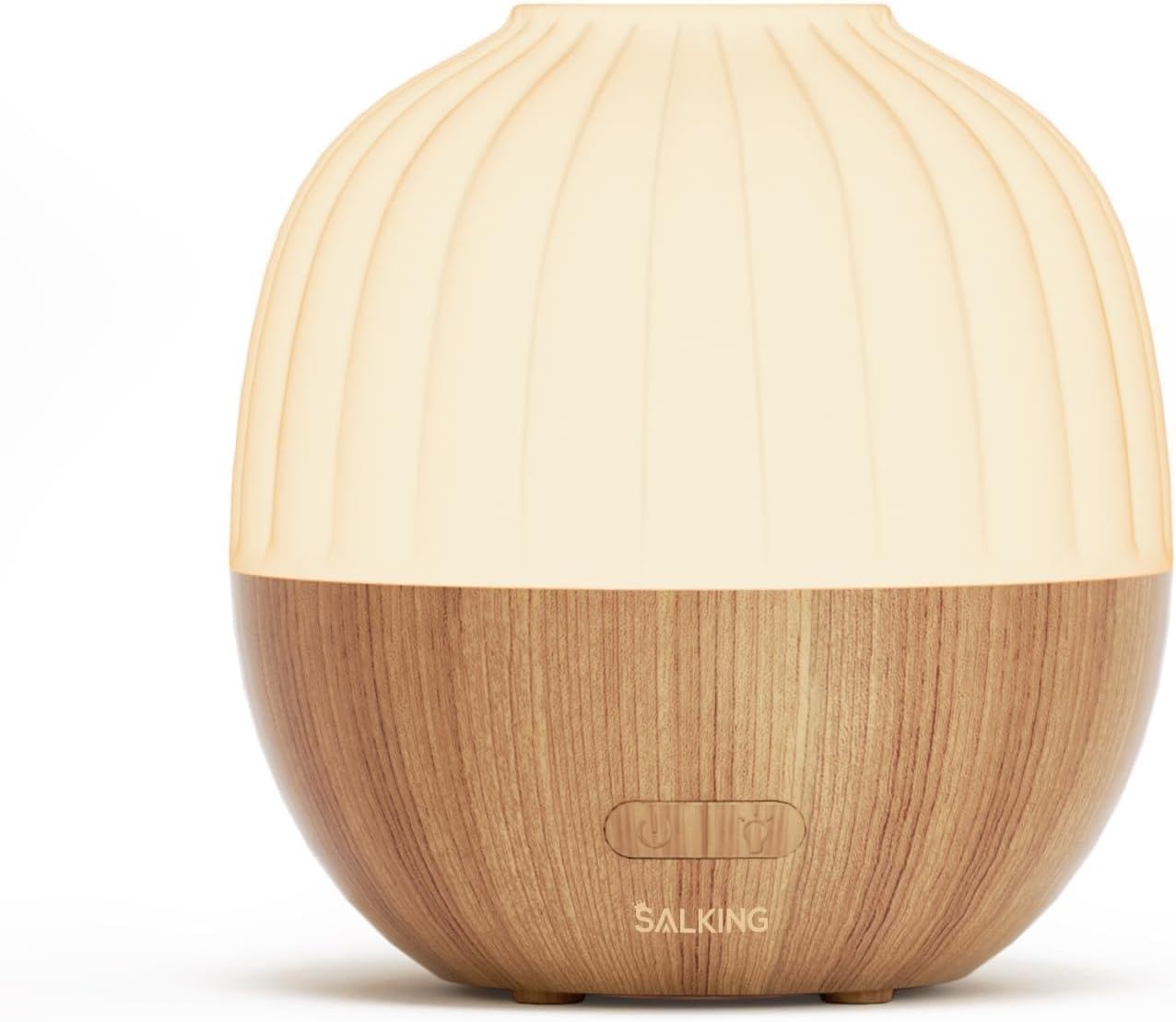 SALKING Essential Oil Diffuser (Set of 2), 100ml Small Aromatherapy Diffuser with Auto Shut-Off, Ultrasonic Diffusers for Essential Oils, Cool Mist Humidifier with Warm White Lights, for Office Home