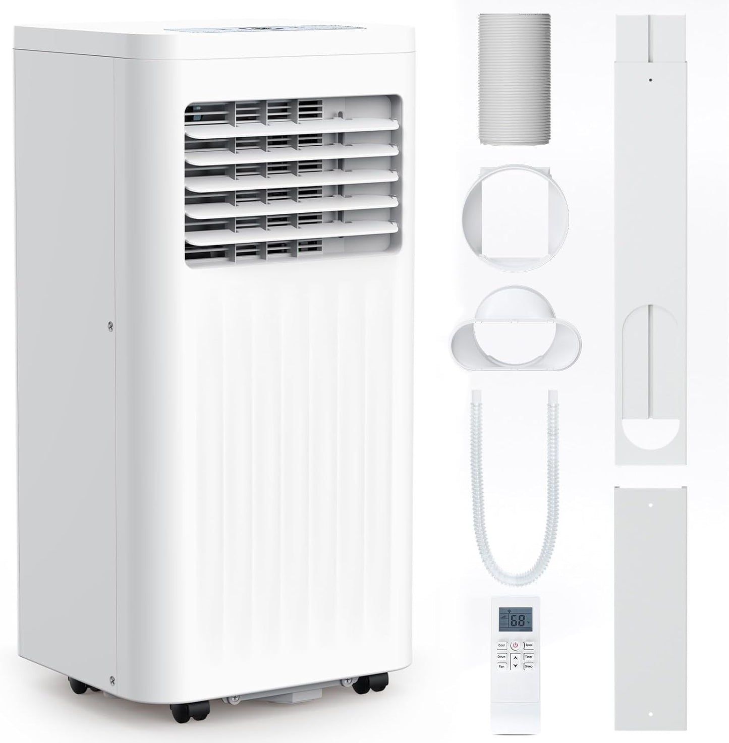 Electactic 10000BTUs Portable Air Conditioner for Bedroom with Drainage-free Cooling, 4 in 1 Portable AC Units with Cool, Fan, Dehumidifier, Sleep, 24H Timer/Remote/Window Kits