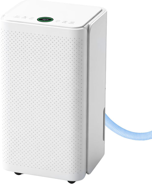 OLIXIS 30Pints Dehumidifier with Drain Hose, Most Efficient Energy Star, 2,000 Sq.Ft Dehumidifier for Basement, 2L Tank 38dB, Smart Humidity Ring, Ideal Humidity Remover for Home, Bedroom & Bathroom