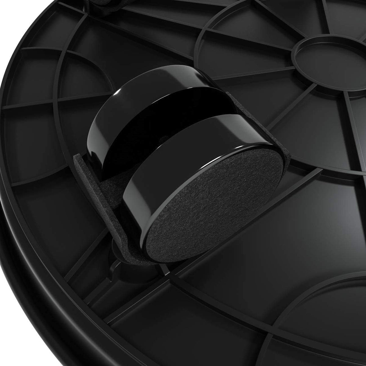 2 Pack 13" Black Plant Caddy Round Movable Planter with Easy Moving Caster Wheels Dolly Trolley Tray Pallet Outdoor Indoor Tree Flower Stand Planter