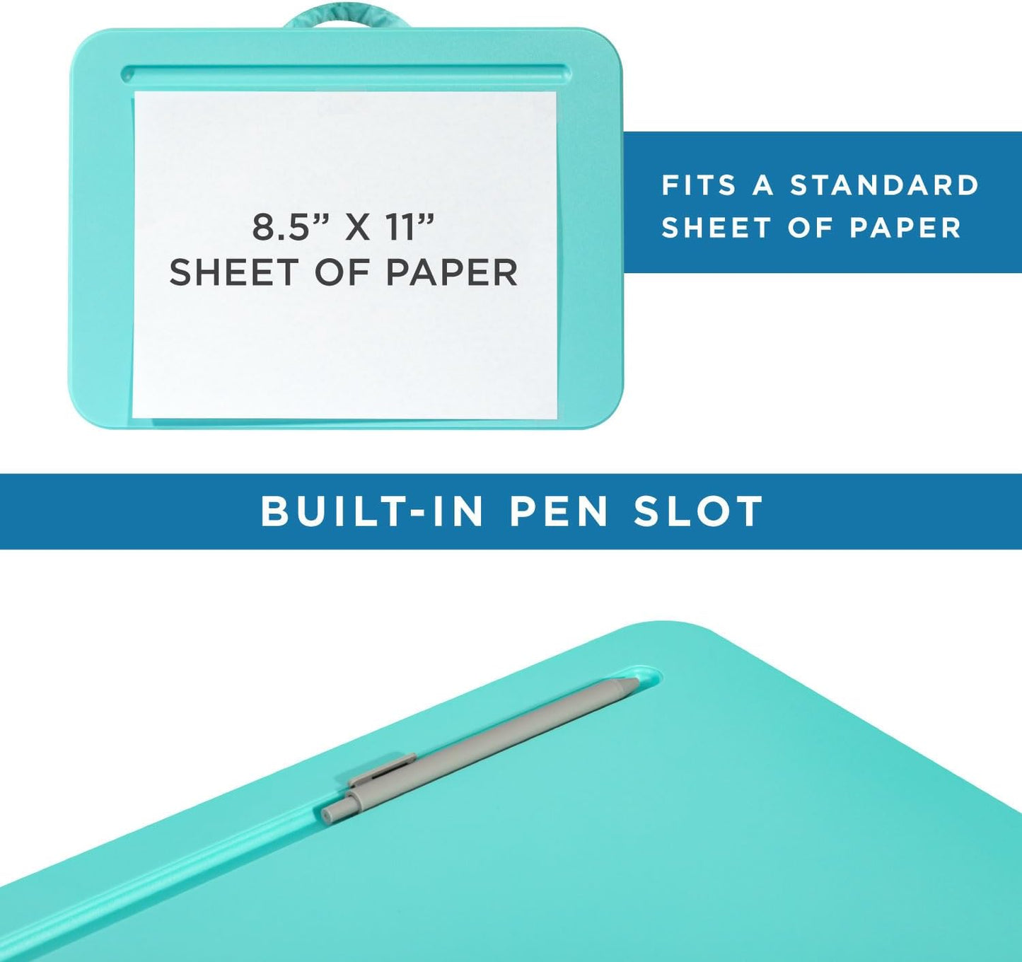 LAPGEAR Compact Lap Desk – Fits Up to 14″ Laptops – Aqua Sky – Style No. 43109