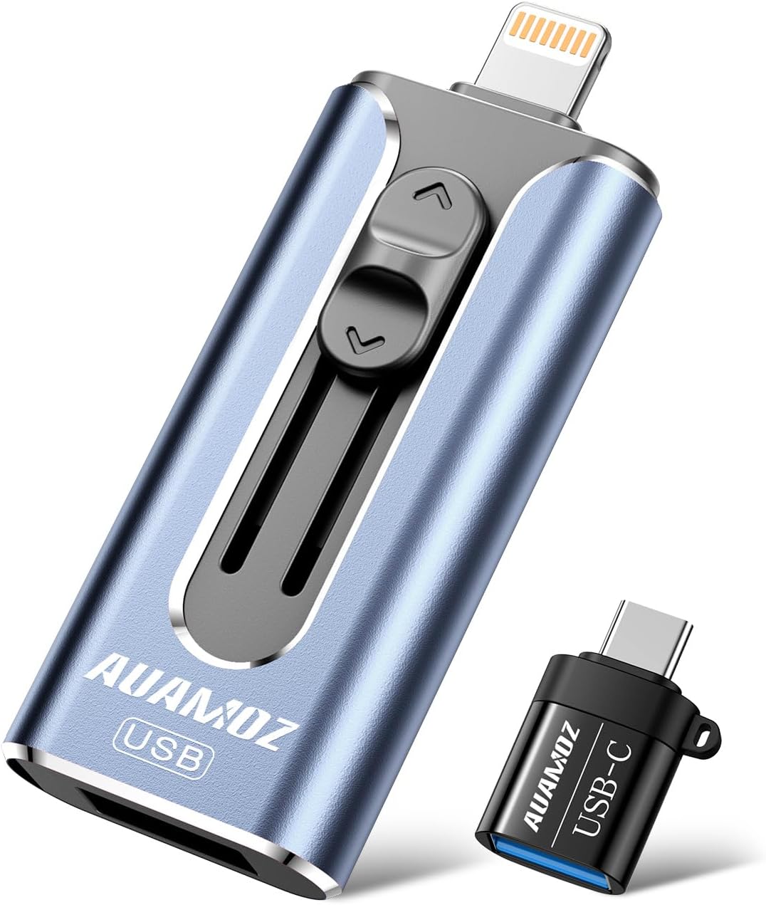 256GB Flash Drive for iPhone Photo Stick USB Memory Stick, Portable Thumb Drive for Photo Video Storage and Transfer, Compatible with iPhone, iPad, Android, PC (Red)