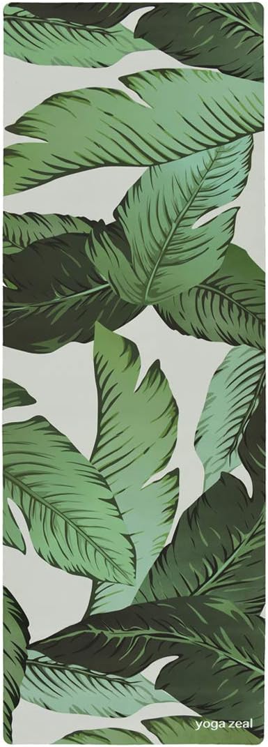 Yoga Mats By Yoga Zeal - Luxuriously Soft, Thick, Non-Slip, Hot Yoga Mat. Eco Printed. Designed to grip better with a sweaty yoga practice!