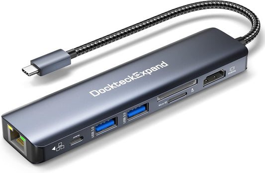 USB C Hub Multiport Adapter, DockteckExpand 7-in-1 Type C Hub