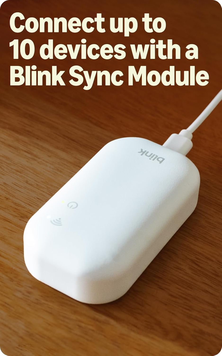 Blink Outdoor 2K+ (newest model) — Wireless smart security camera, 2K video resolution, enhanced audio, two-year battery. Sync Module Core included — 5 camera system (White)