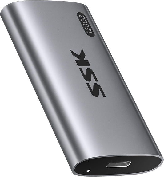 SSK 128GB Portable SSD External Hard Drive Solid State Drive up to 550MB/s