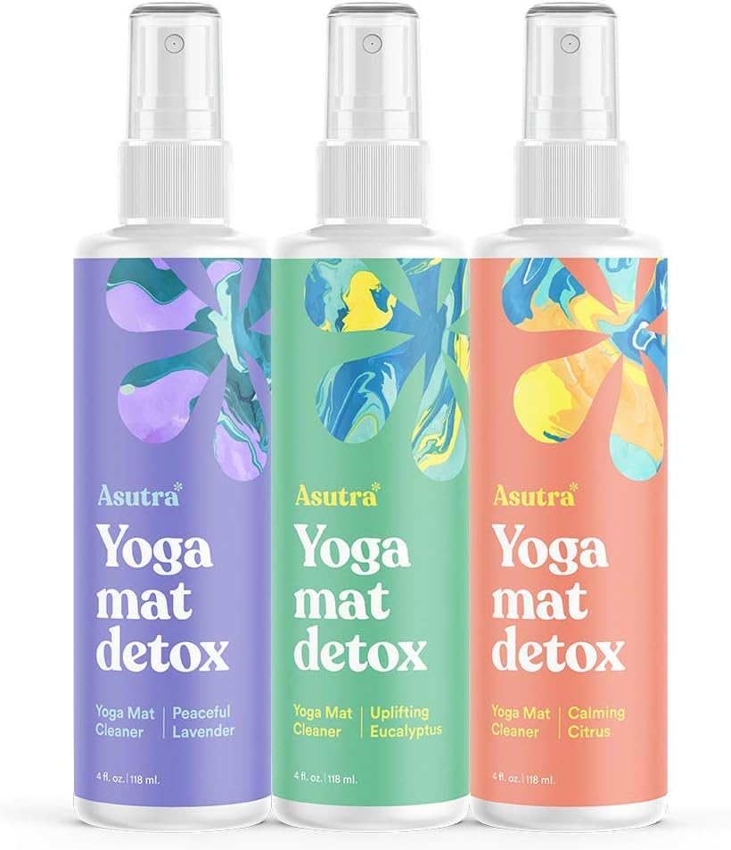 ASUTRA Yoga Mat Cleaner Spray Variety Pack (Lavender, Eucalyptus, Citrus)