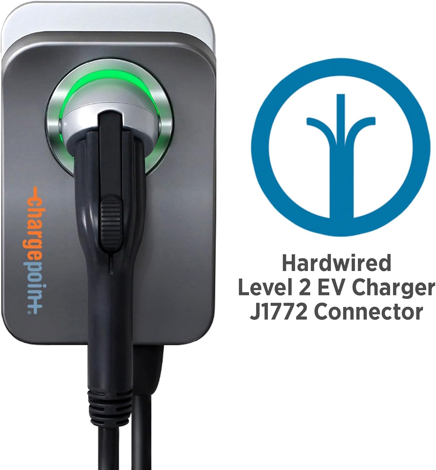 ChargePoint HomeFlex Level 2 EV Charger J1772 - Fast Smart Battery Power Charging at Home for Electric Automobile Vehicles- Hardwired for Electric Car