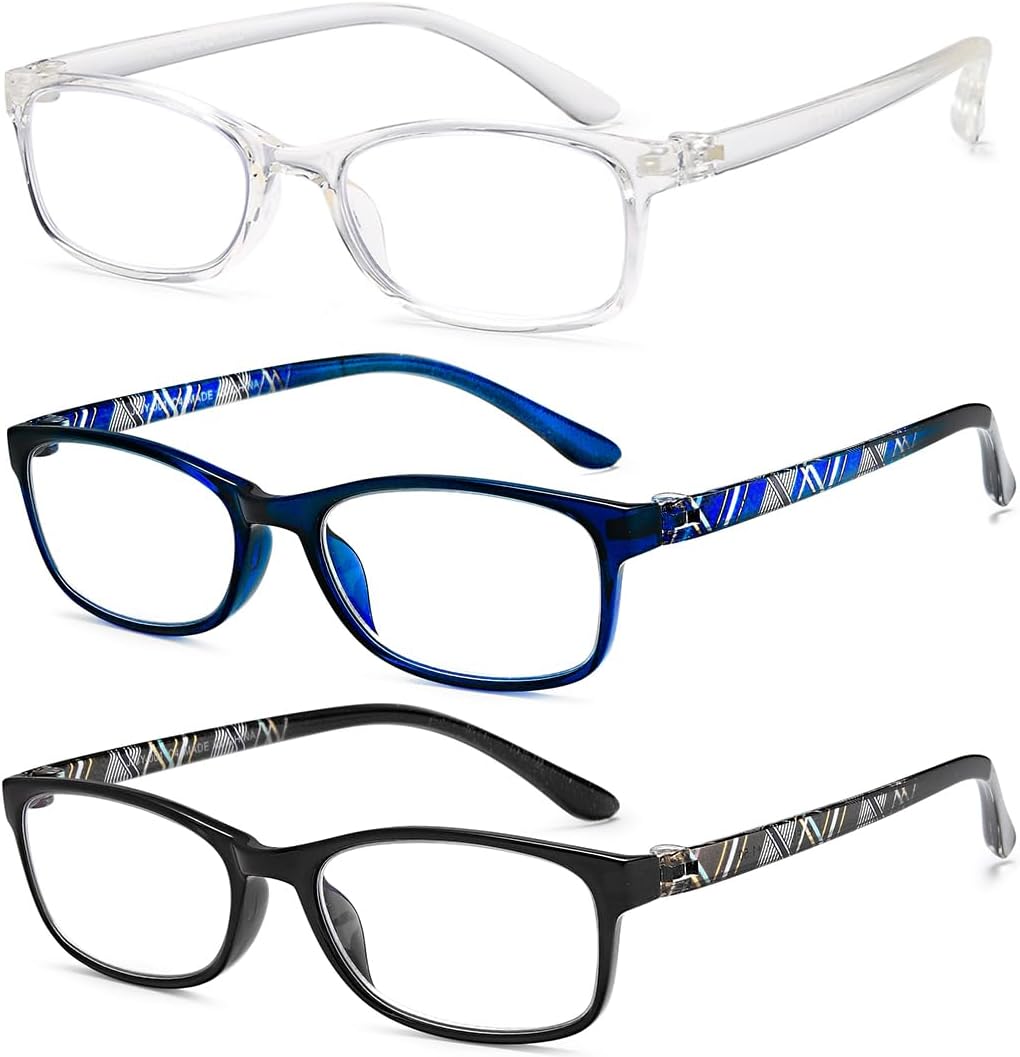 EYEURL Reading Glasses for Men Women Blue Light Blocking Readers 0.75