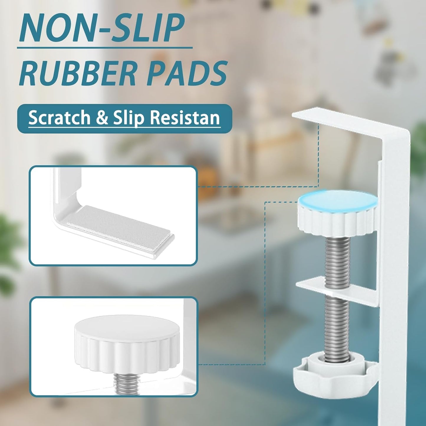 2Pack Under Desk Cable Management Tray, No Drill Mesh Desk Cable Tray | Wire Management Tray Cable Management Rack, Cord Organizer and Cable Management Box (White)