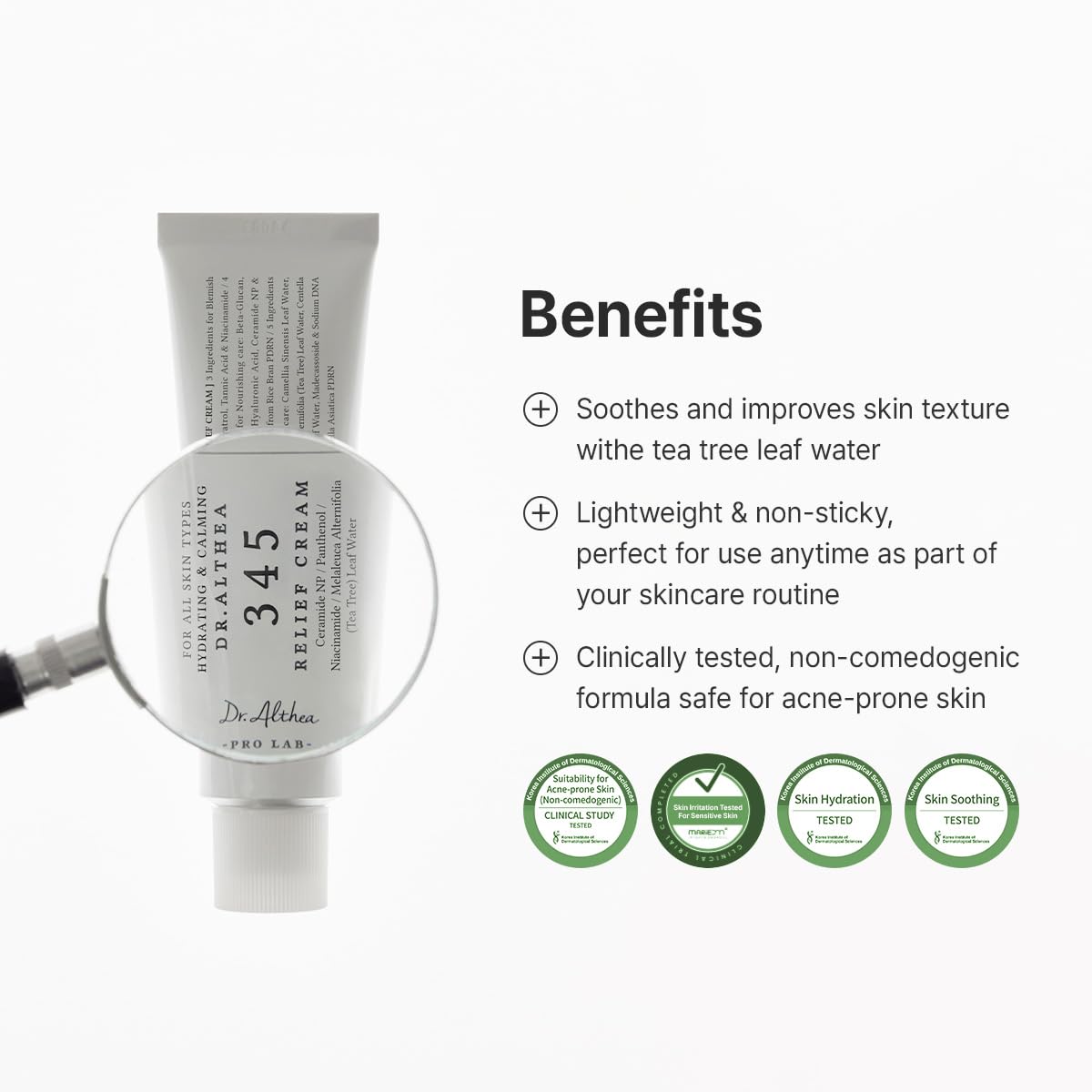 Dr.Althea 345 Relief Cream | Moisturizer for Soothing Recovery and Blemish Care with PDRN & Niacinamide | Korean Vegan Skin Care for All Skin Types, 1.69 Fl Oz (Ver.2 - Pack of 2)