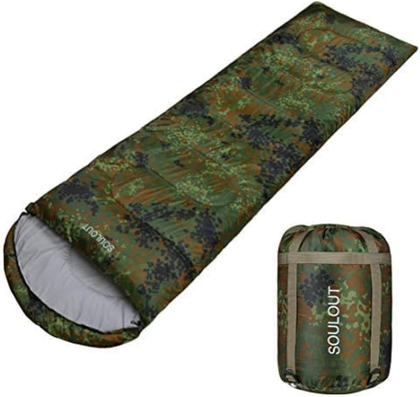 3-4 Season Sleeping Bag for Adults & Kids, Lightweight Warm Cold Weather Camping Bag with Waterproof Compression Sack – Portable for Hiking, Backpacking, Traveling & Outdoor Adventures
