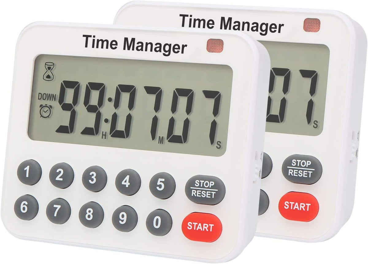 AIMILAR Magnetic Digital Kitchen Timer with Direct Numerical Keypad, Loud Alarm - 99Hr Countdown Count Up Timer for Cooking Baking Classroom, Batteries Included