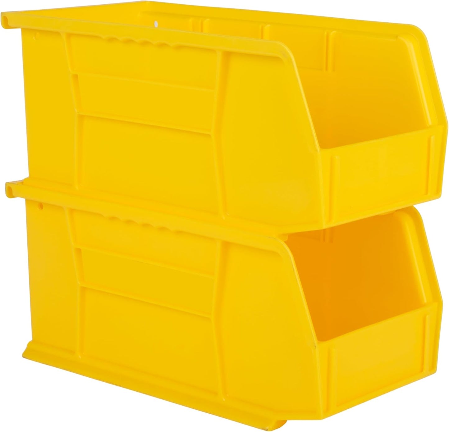 HE HUDSON EXCHANGE 11" x 5.5" x 5" Plastic Stackable Storage Bin, Yellow