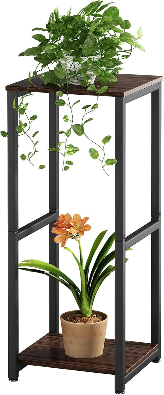 2 Tier Plant Stand Indoor Corner Tall Square Shape Plant Shelf