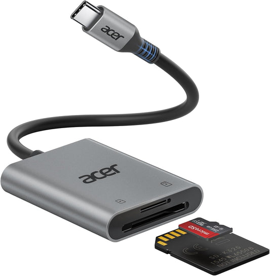 Acer SD Card Reader USB C, Dual Slots Type C to Memory Card Reader