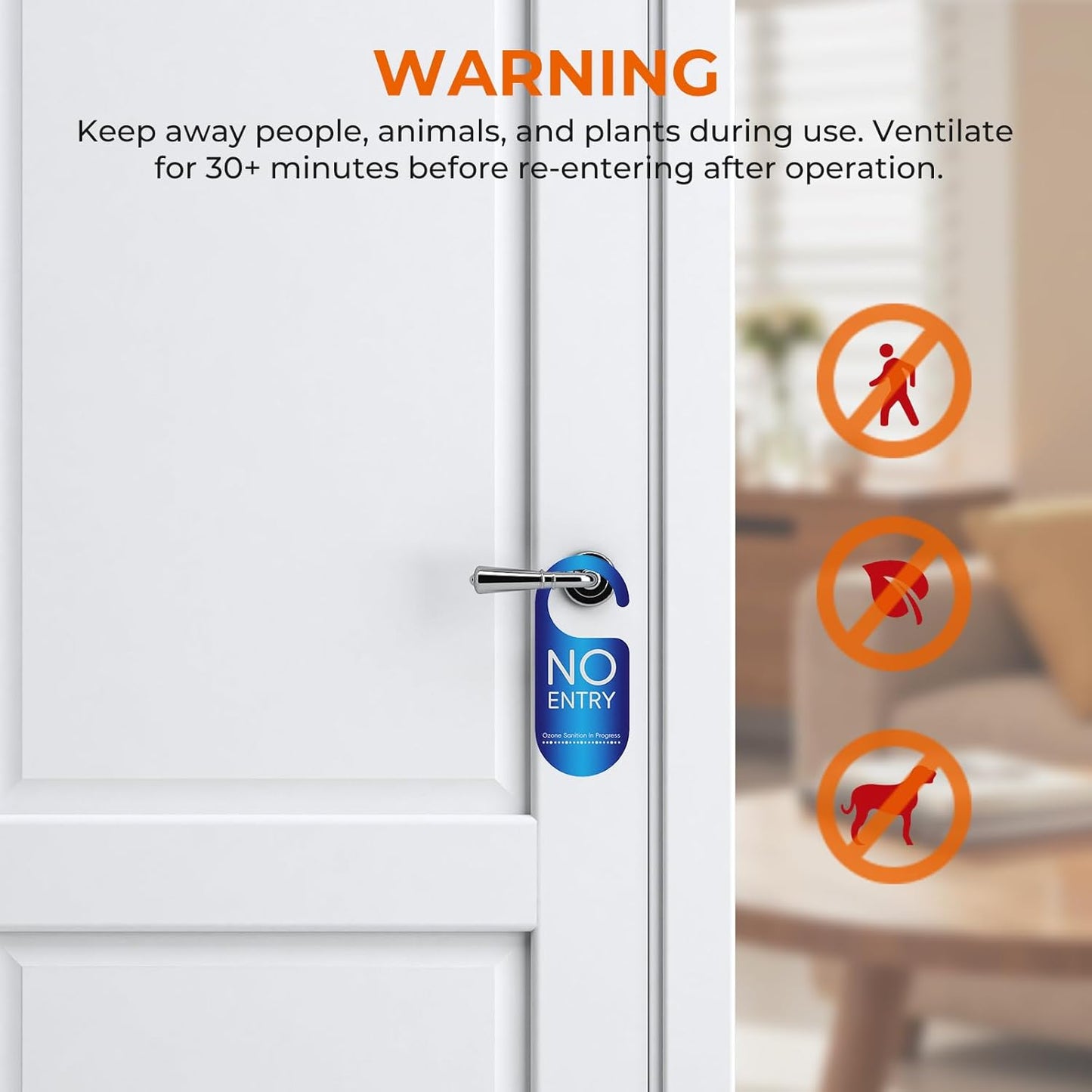 Ozone Generator 160,000mg/H with Temp/Humidity Display - 120 Min Timer O3 Ionizer Air Purifier for Large Spaces (5000 Sq.Ft) - Upgraded Ozone Machine for Cars, Homes, Hotels, Kitchens & Pet Areas