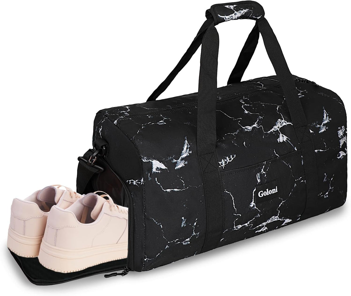 Goloni Cute Duffle Bag for Women, Gym Bag with Shoe Compartment, Lightweight Weekend Travel Duffel Bag,Overnight Bag with Wet Pocket