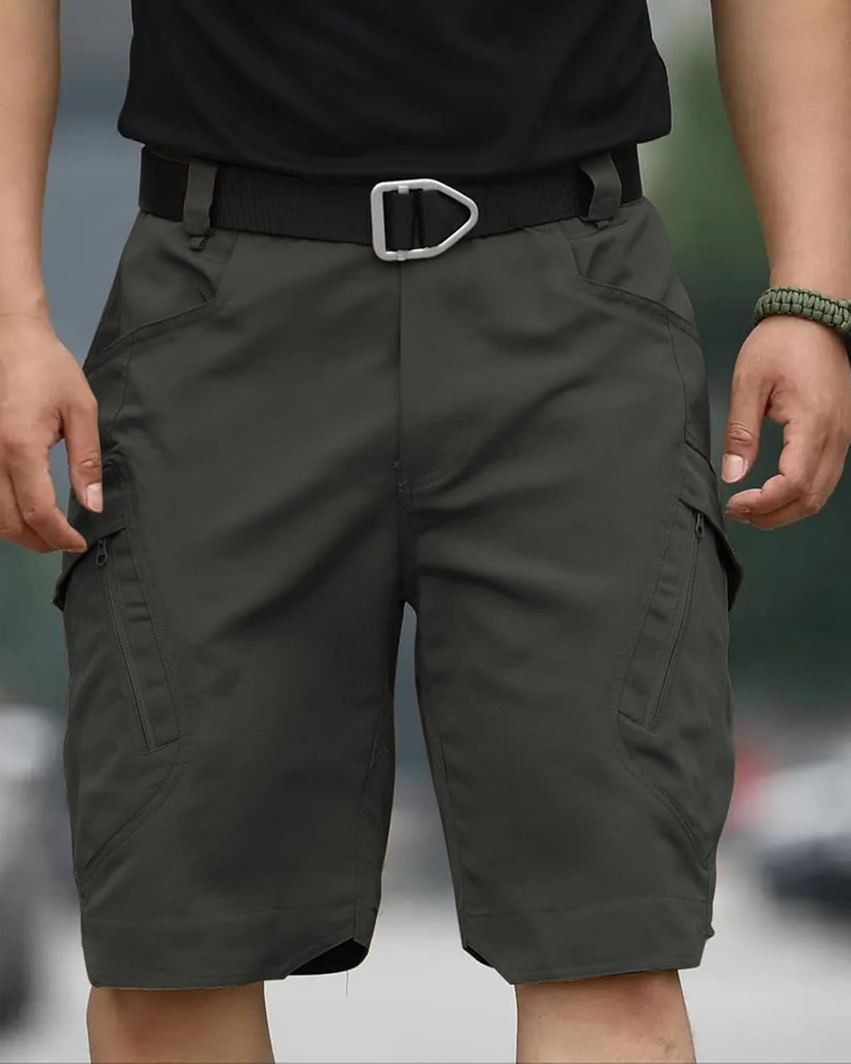 whox Mens Hiking Cargo Shorts Casual Tactical Waterproof Shorts for Work Golf Fishing with 6 Pockets(No Belt)