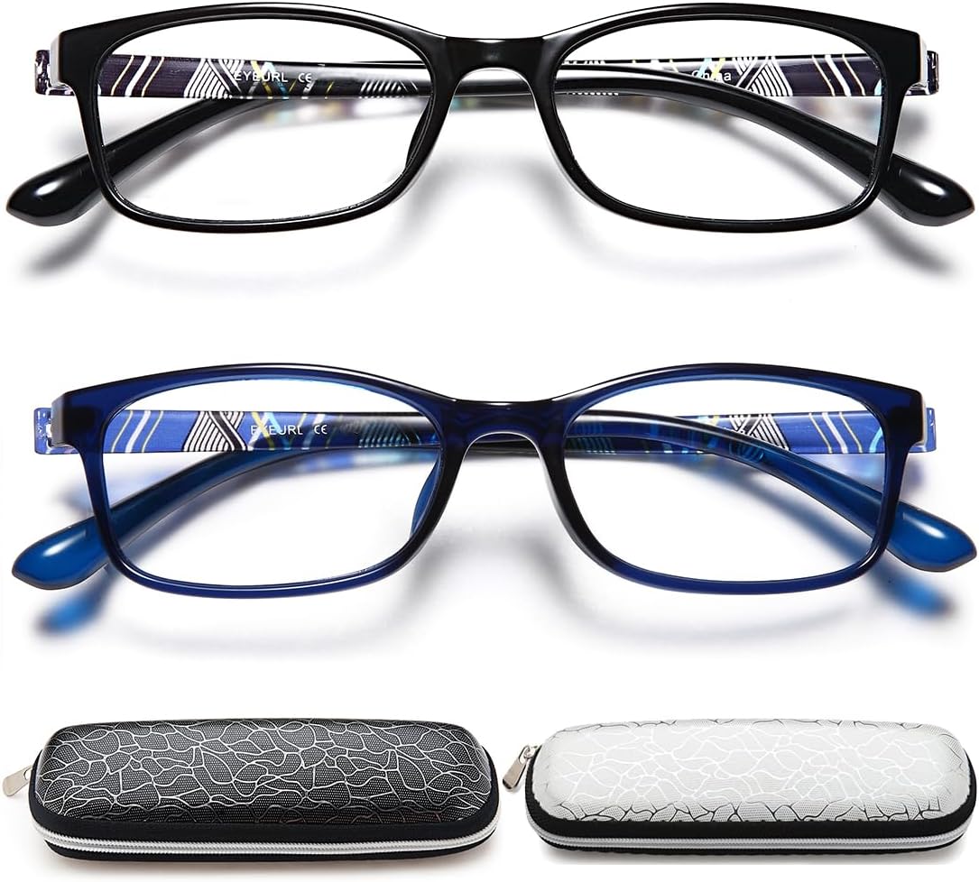 EYEURL Reading Glasses for Men Women Blue Light Blocking Readers 2.75