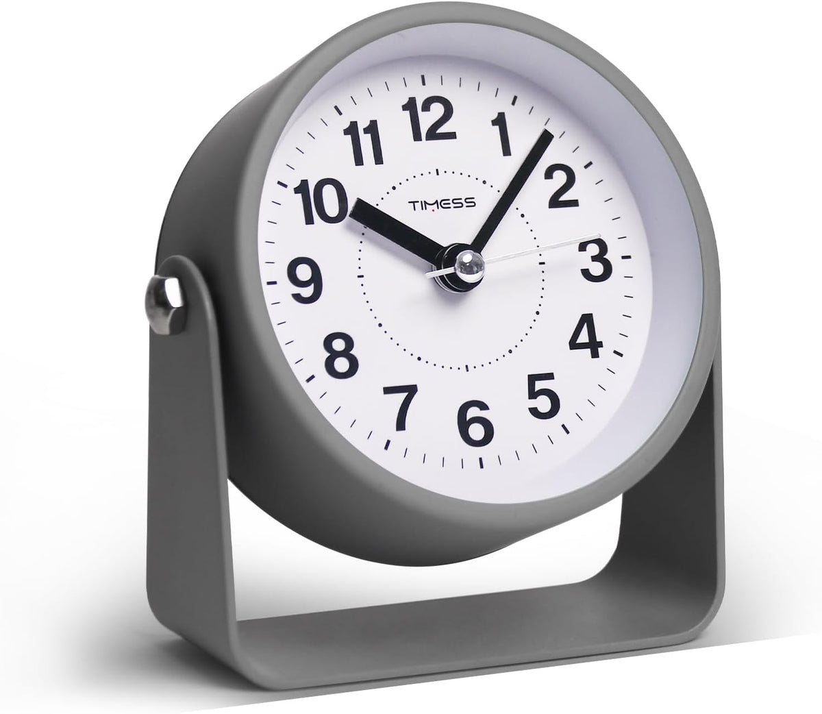 TIMESS Analog Alarm Clock with Snooze & Light, Silent Non-Ticking, Black