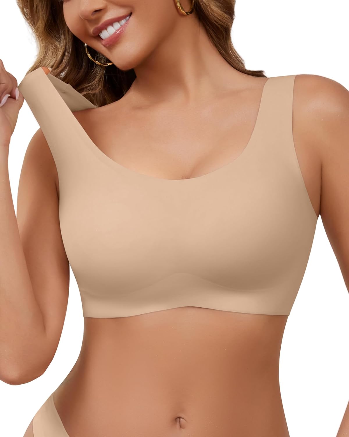 Wireless Bras for Women No Underwire Seamless Full Coverage T-Shirt Pullover Sleep Bra Comfort Lounge Bralette