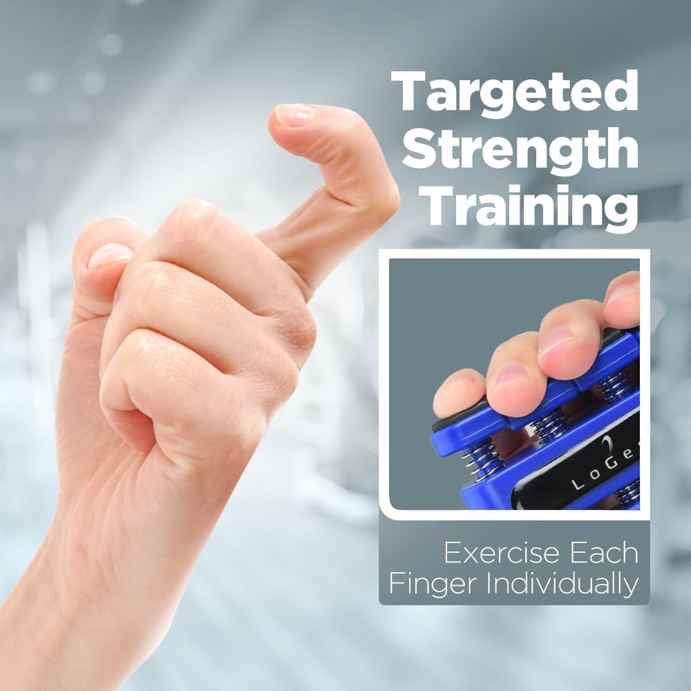 Logest Finger Strengthener - Finger Exerciser for Forearm and Hand Strengthener - Hand Grip Workout Equipment for Musician, Rock Climbing and Therapy