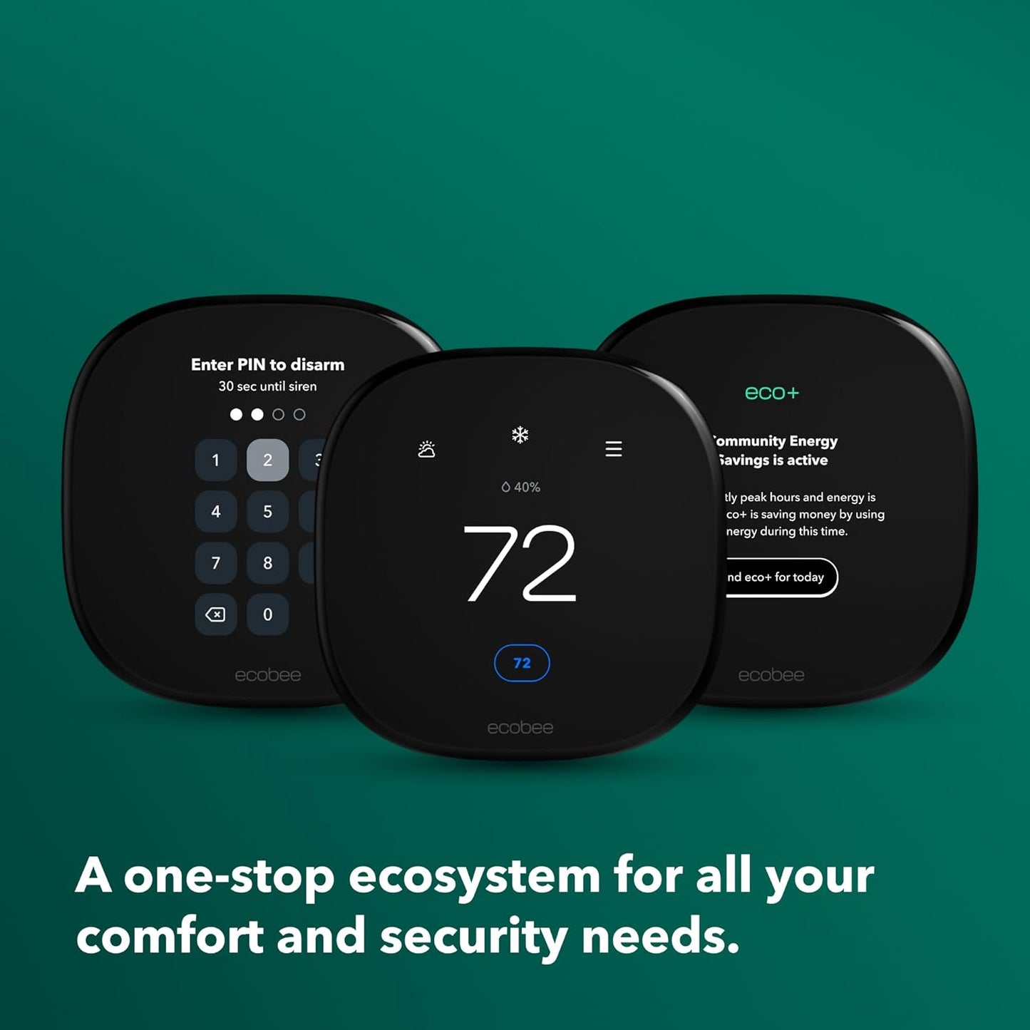 ecobee Smart Thermostat Enhanced - Programmable Wifi Thermostat - Works with Siri, Alexa, Google Assistant - Energy Star Certified - Smart Home