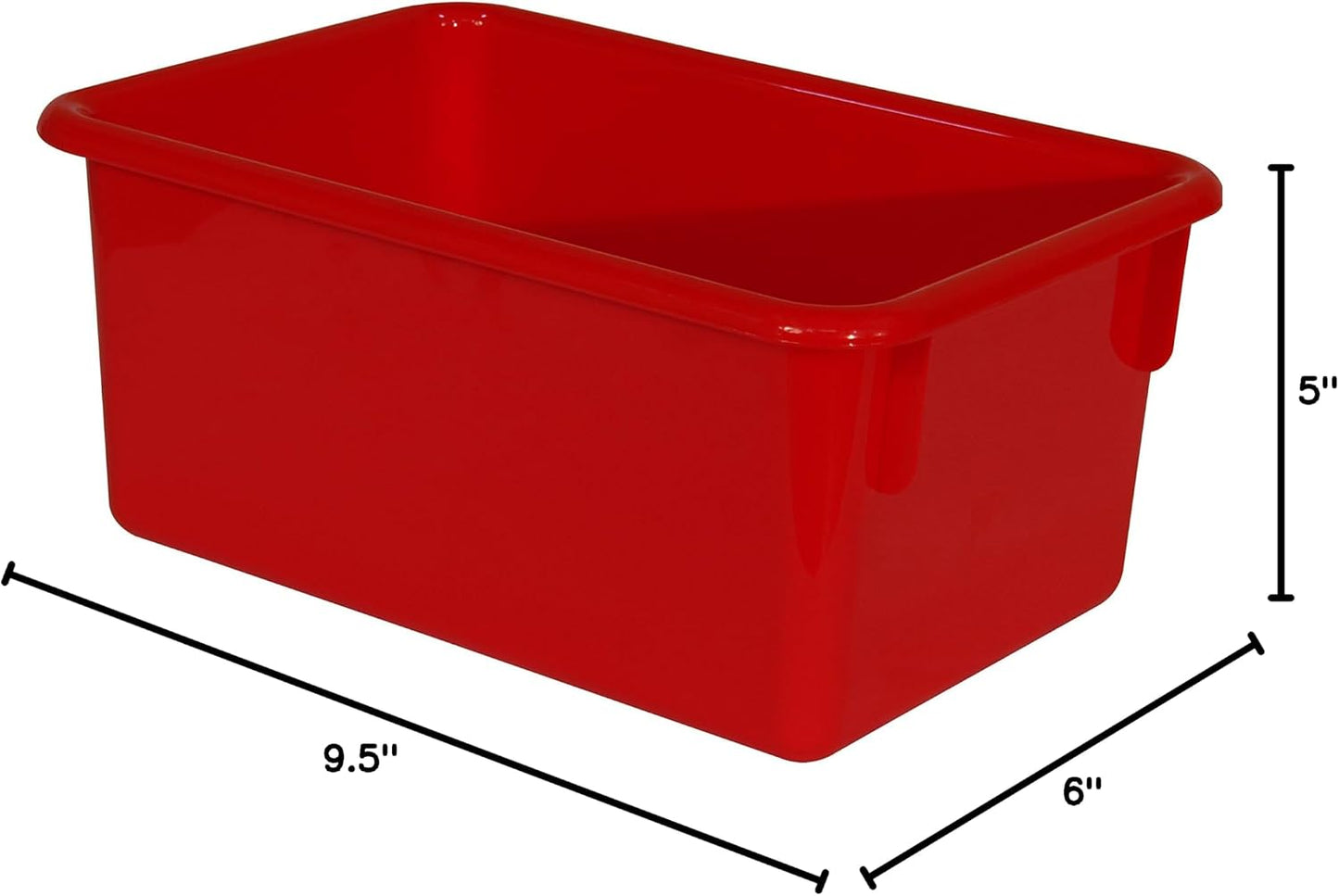 Wood Designs Cubby Storage Bin, Heavy Duty Plastic Containers for Kids Assorted Cubby Tray Set of 10