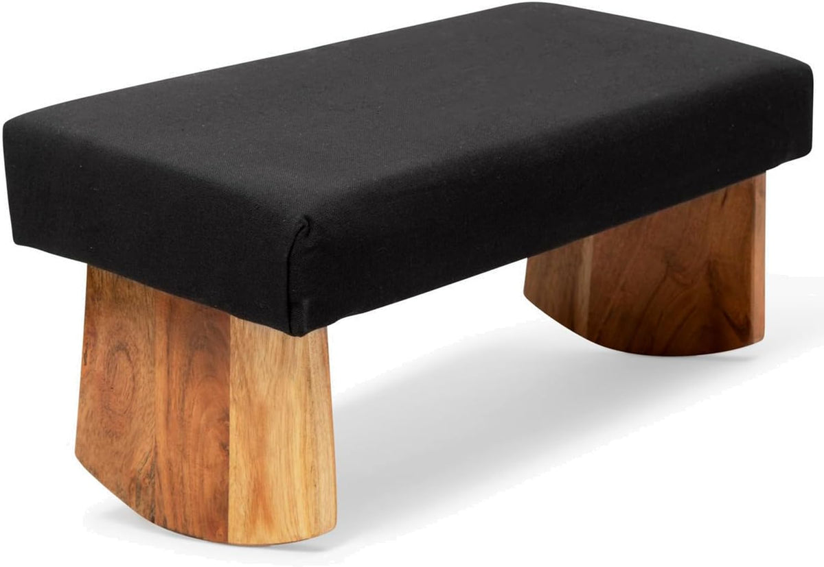 Meditation Bench (NAT. White), Seiza, Sustainable Acacia Wood with Curved Bottom Edges for The Perfect Posture, Meditation Stool, Prayer Bench, Meditation Chair, Yoga Stool