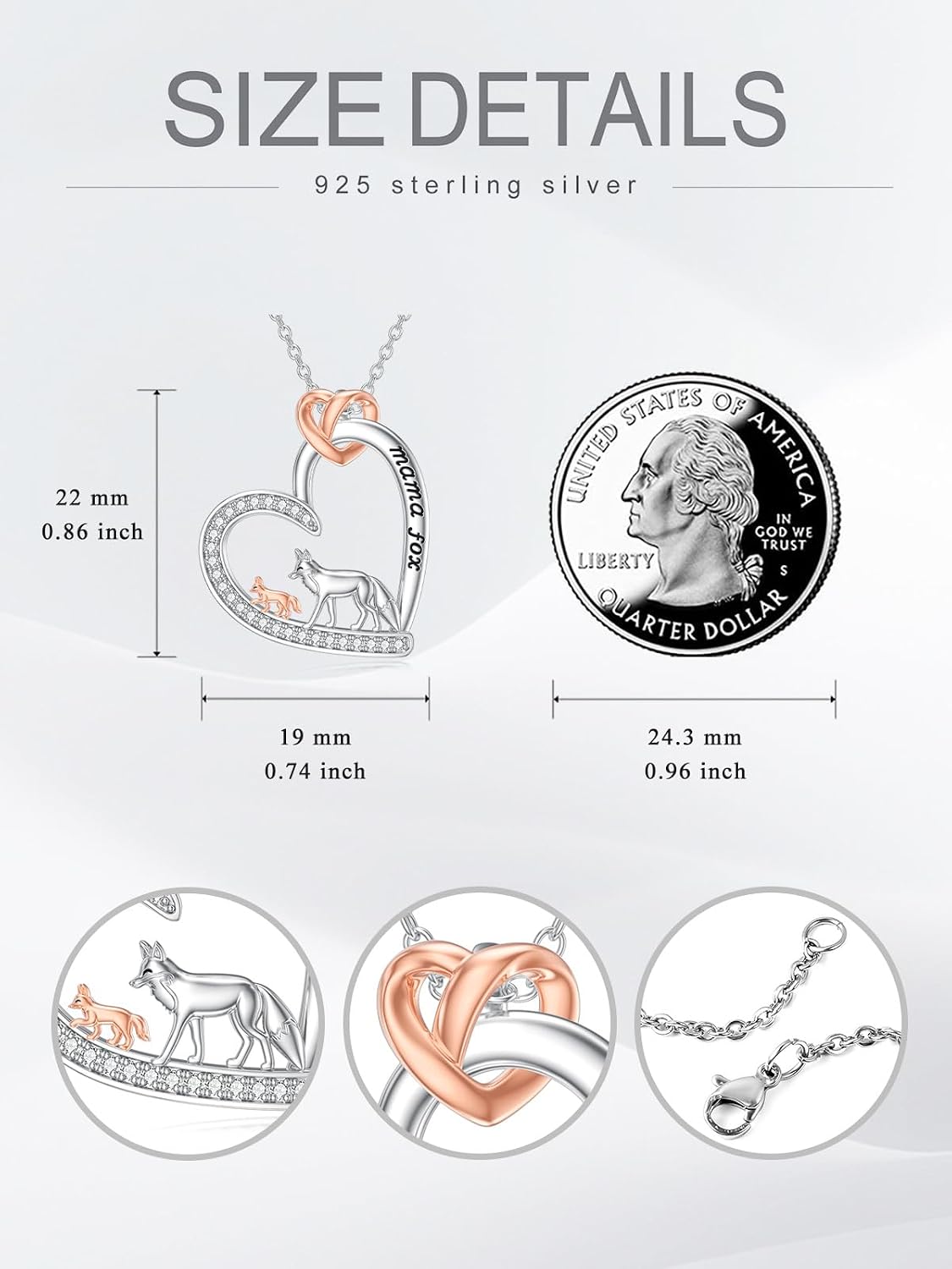 Mom Jewelry Gifts 925 Sterling Silver Mama Bear/Dinosaur/Cat/Bird/Chicken Necklace with 1 2 3 4 5 Cubs for Women Mother Wife Grandma