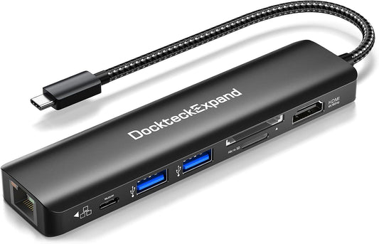 DockteckExpand 7 in 1 USBC HUB for MacBook iPad HP Dell XPS and More