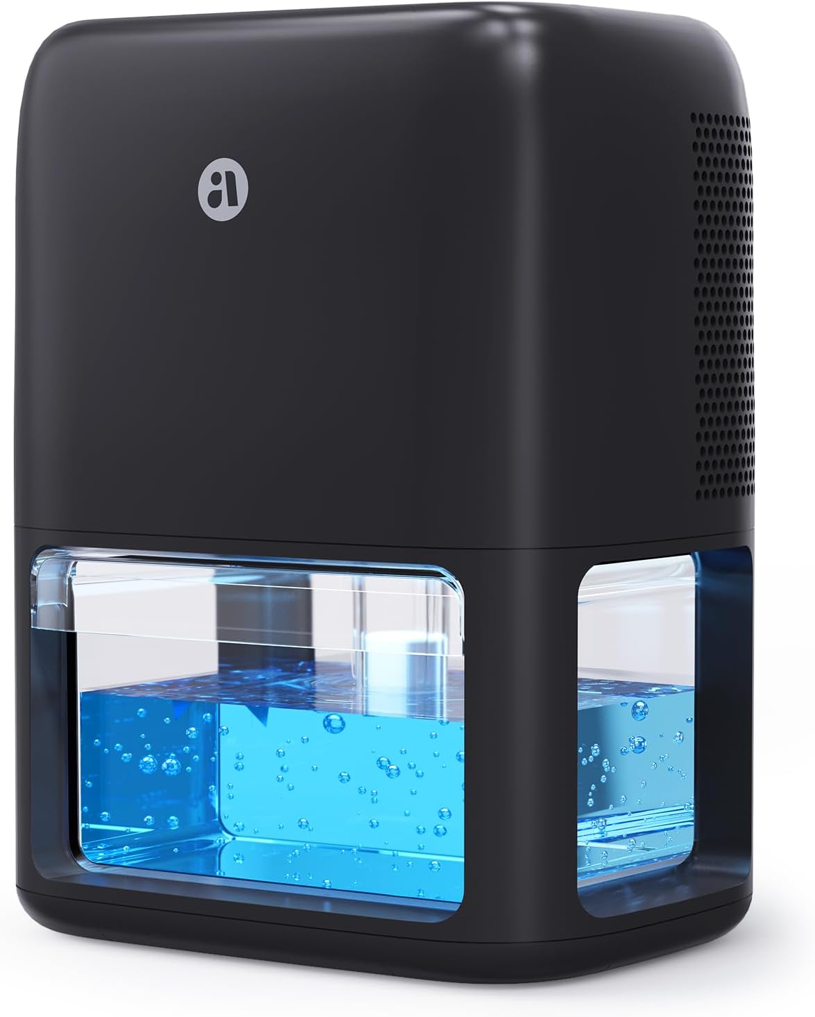 60 OZ Dehumidifiers for Home, Dual-Semiconductor Quiet Dehumidifier with Timer Auto-Off Sleep Mode 7 Colors Light Portable Small Dehumidifiers for Bathroom, Cloakroom, RV, Black