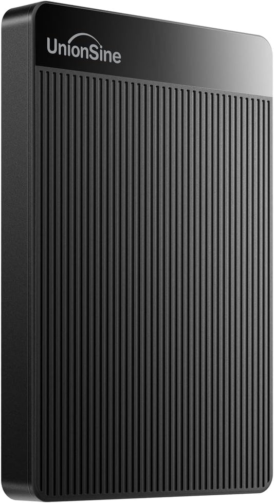 UnionSine 1TB Ultra Slim Portable External Hard Drive HDD-USB 3.0 for PC, Mac, Laptop, PS4, Xbox one, Xbox 360-(Black)