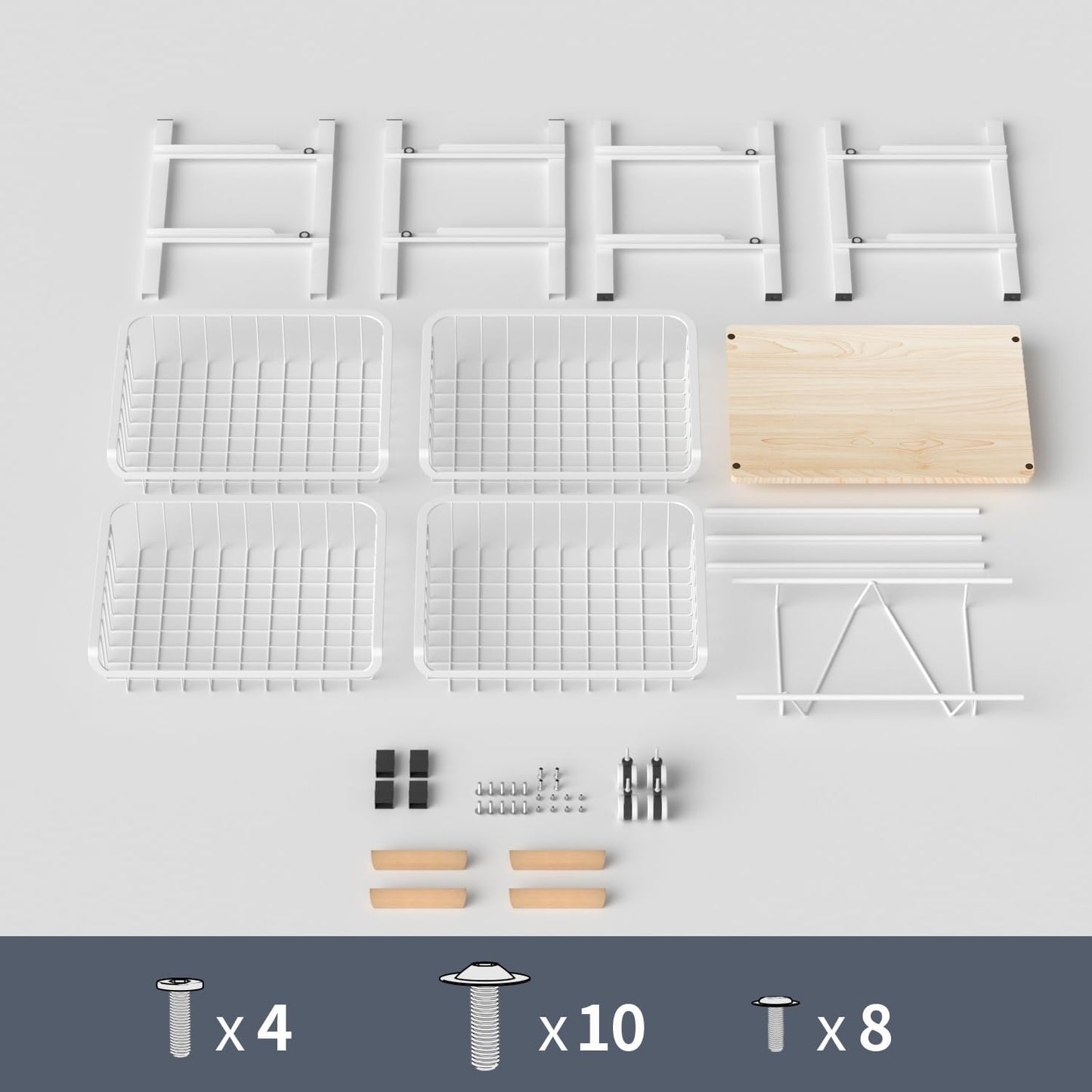 NiuYichee 5-Layer Fruit Basket Kitchen Food Storage Organizer and Storage Rack, Stackable Storage cart with Desktop, Pull-Out Hollow Metal Storage Basket, Wheeled Sorting Rack Spice Rack