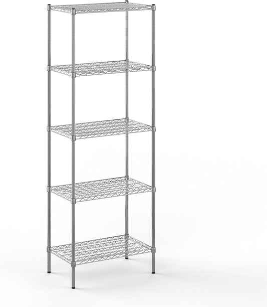 18" Deep x 30" Wide x 86" Height Wire Shelving Kit | 5-Tier | NSF Commercial Storage Rack Unit