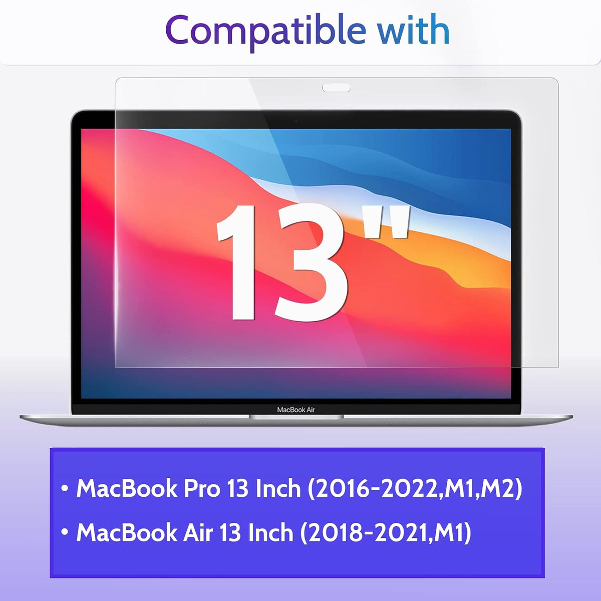 Peslv 3-Pack Anti Blue Light Screen Protector for MacBook Pro 13 Inch