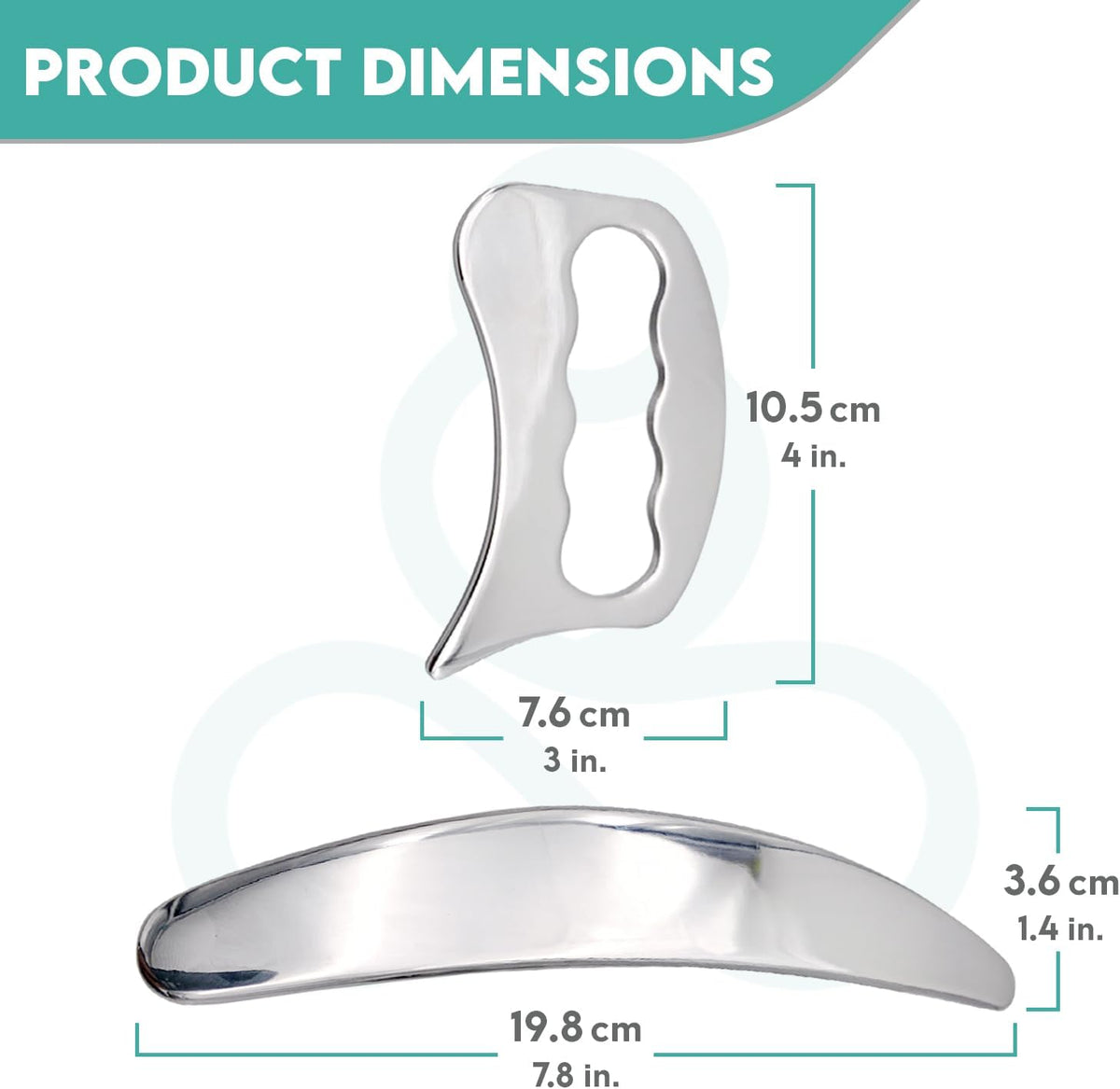 2-in-1 Muscle Scraper Stainless Steel Fascia Release Gua Sha IASTM Tools